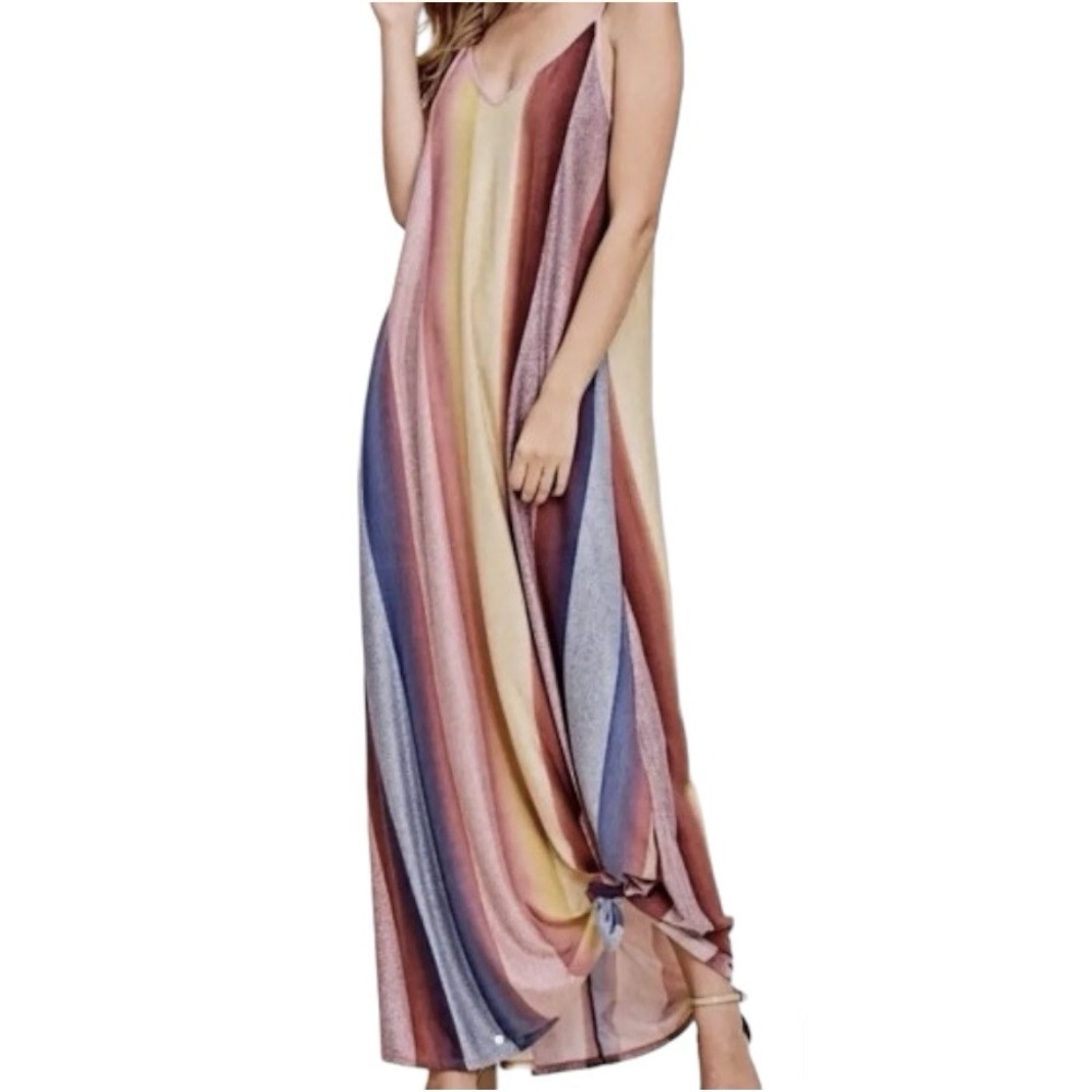 White Birch Stripped Maxi Dress